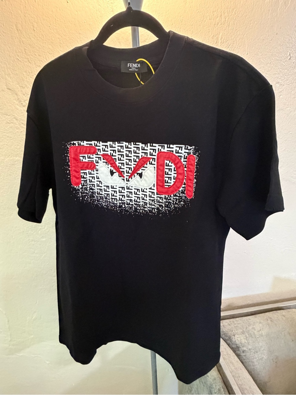 Black Short-Sleeve Tee with Red Logo Graphic - Picture 2 of 5